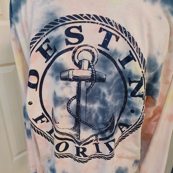 NWOT Exist Tie Dye Long Sleeved shirt w Destin Florida Logo XL - Picture 6 of 15